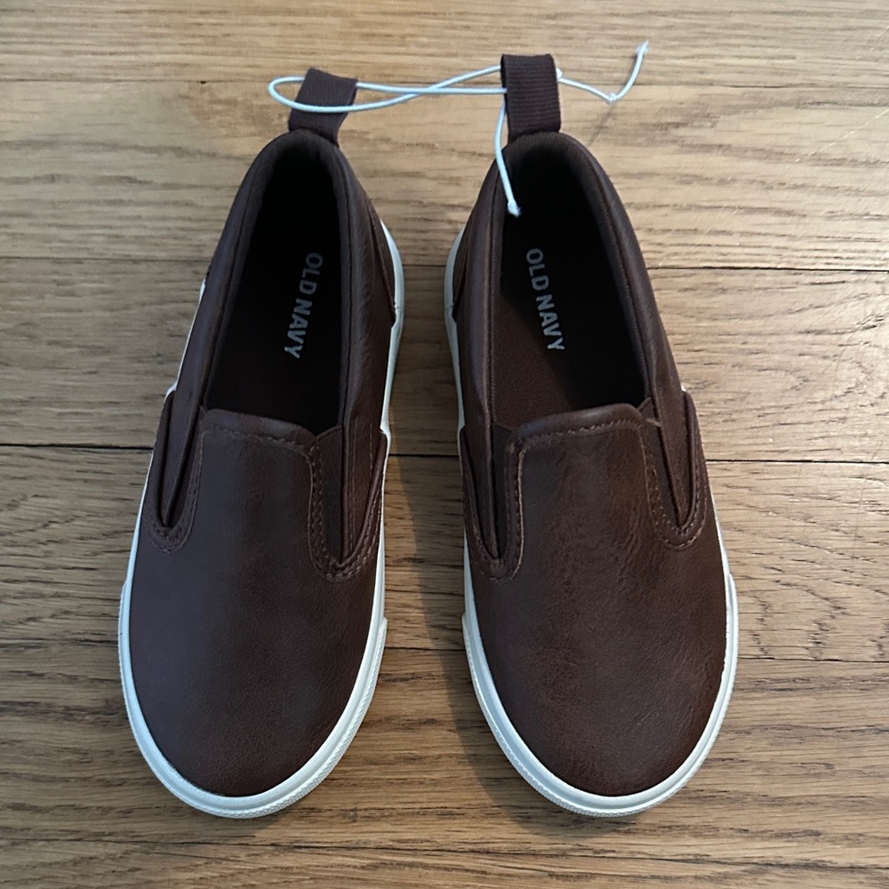 Faux-Leather Slip-On Sneakers for Toddler Boys